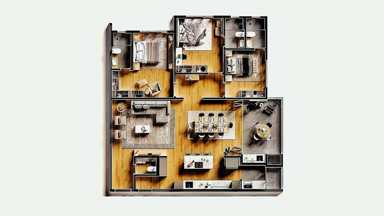 Architectural Design & Fundamentals: Floor Plans & 3D Model