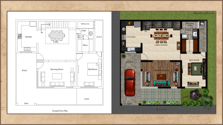 Learn to Render AutoCAD Floor Plan in Adobe Photoshop. - Free Udemy Courses